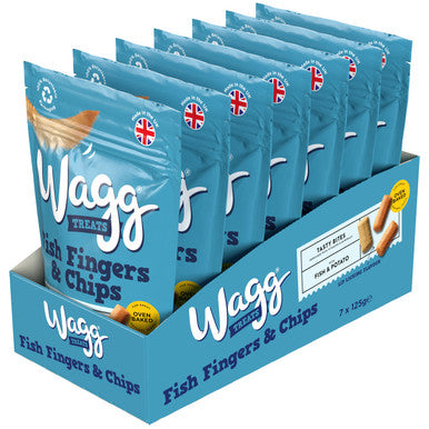 Wagg Tasty Bites Finger and Chips Dog Treats - Fish & Potato