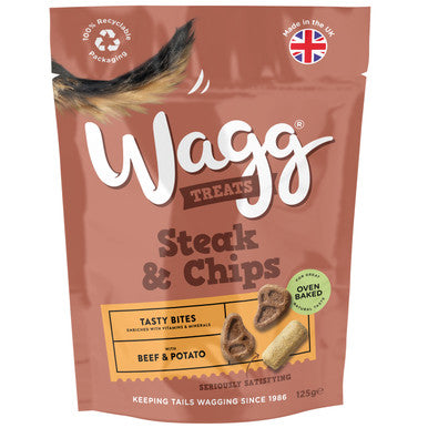 Wagg Tasty Bites Steak and Chips Dog Treats - Beef & Potato