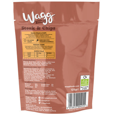 Wagg Tasty Bites Steak and Chips Dog Treats - Beef & Potato