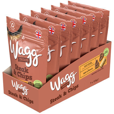 Wagg Tasty Bites Steak and Chips Dog Treats - Beef & Potato