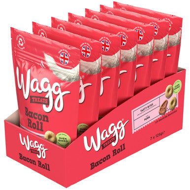 Wagg Tasty Bites Bacon Roll Dog Treats - Pork