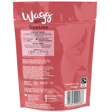 Wagg Tasty Bones Dog Treats - Chicken & Liver