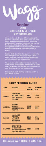 Wagg Senior Dry Dog Food - Chicken & Rice