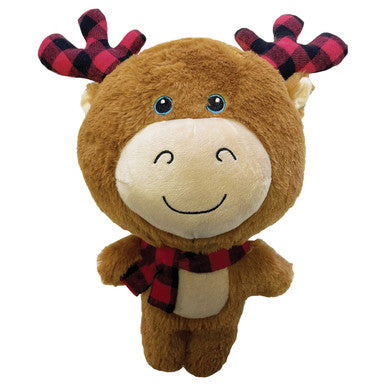 Happy Pet Christmas Big Head Reindeer Dog Toy