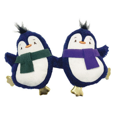 Happy Pet Christmas Gemstone Forest Penguin Duo Dog Toy