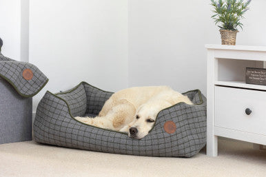 Petface Square Dog Bed - Moss Green