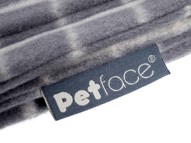 Petface Window Pane Check Comforter Dog Blanket - Grey