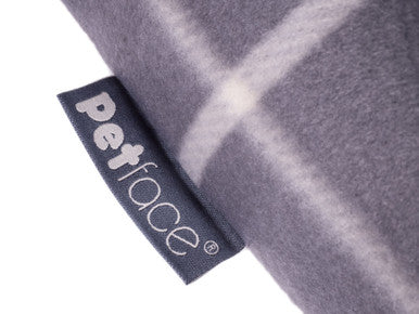 Petface Window Pane Check Pillow Dog Mattress - Grey