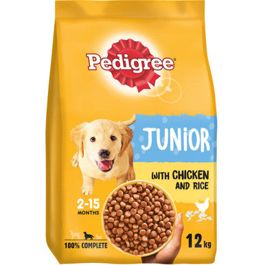 Pedigree Medium Puppy and Junior Dry Dog Food - Chicken & Rice