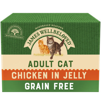 James Wellbeloved Grain-free Adult Wet Cat Food in Pouches - Chicken in Jelly