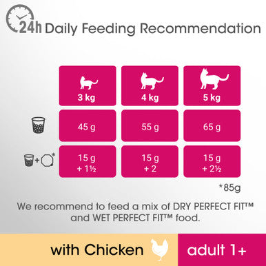 Perfect Fit Adult 1+ Complete Dry Cat Food - Chicken