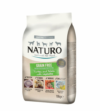 Naturo Grain-free Adult Dry Dog Food - Turkey with Potatoes & Vegetables