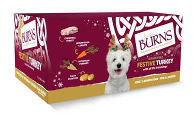 Burns Christmas Gluten-free Adult and Senior Wet Dog Food - Turkey with Carrots & Brown Rice