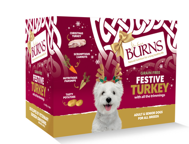 Burns Christmas Gluten-free Adult and Senior Wet Dog Food - Turkey with Carrots & Brown Rice