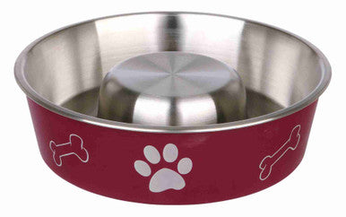 Trixie Slow Feeding Stainless Steel Dog Bowl