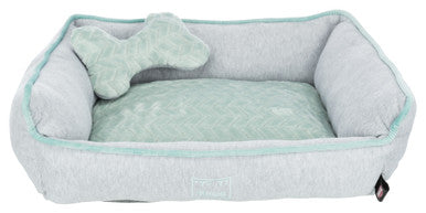 Trixie Junior Dog Bed - Light Grey/Mint