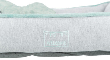 Trixie Junior Dog Bed - Light Grey/Mint