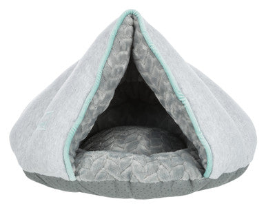 Trixie Junior Cave Round Dog Bed - Light Grey/Mint