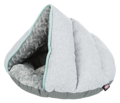 Trixie Junior Cave Round Dog Bed - Light Grey/Mint