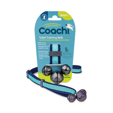 Coachi Toilet Training Bells for Dogs - Navy & Light Blue