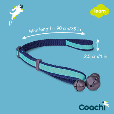 Coachi Toilet Training Bells for Dogs - Navy & Light Blue