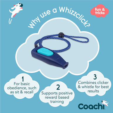 Coachi Whizzclick for Dogs - Navy & Light Blue