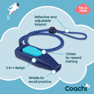 Coachi Whizzclick for Dogs - Navy & Light Blue