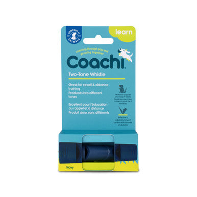 Coachi Two-Tone Whistle for Dogs - Navy