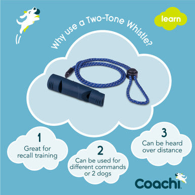 Coachi Two-Tone Whistle for Dogs - Navy