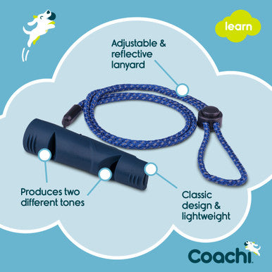 Coachi Two-Tone Whistle for Dogs - Navy