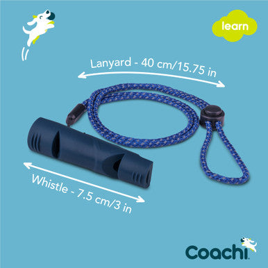 Coachi Two-Tone Whistle for Dogs - Navy