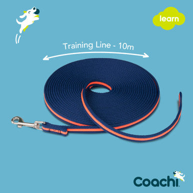 Coachi Training Line for Dogs - Navy & Coral