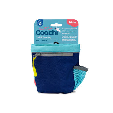 Coachi Train & Treat Bag for Dogs - Navy & Light Blue