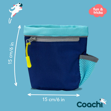 Coachi Train & Treat Bag for Dogs - Navy & Light Blue