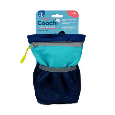 Coachi Pro Train & Treat Bag for Dogs - Navy & Light Blue