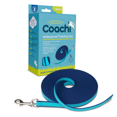 Coachi Waterproof Training Line for Dogs - Navy & Blue