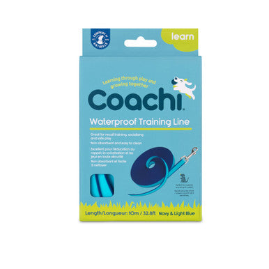 Coachi Waterproof Training Line for Dogs - Navy & Blue