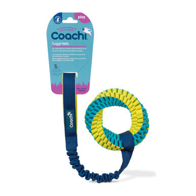 Coachi Tuggi Helix Toy for Dogs - Navy, Lime & Light Blue