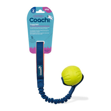 Coachi Tuggi Ball Toy for Dogs - Navy, Coral & Lime