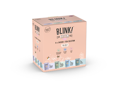 Blink Grain-free Kitten Wet Cat Food in Pouches - Chicken and Fish Fillets in Jelly