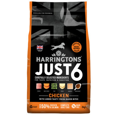 Harringtons Just 6 Grain-free Adult Dry Dog Food - Chicken