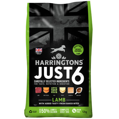 Harringtons Just 6 Grain-free Adult Dry Dog Food - Lamb