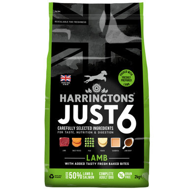 Harringtons Just 6 Grain-free Adult Dry Dog Food - Lamb