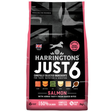 Harringtons Just 6 Grain-free Adult Dry Dog Food - Salmon