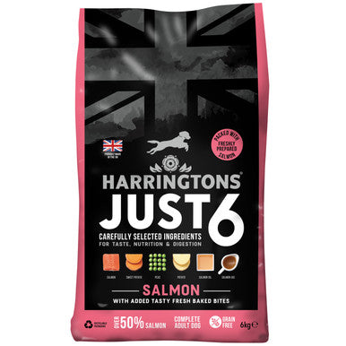 Harringtons Just 6 Grain-free Adult Dry Dog Food - Salmon