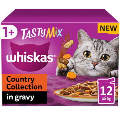 Whiskas 1+ Cat Pouches Tasty Mix Country Collection In Gravy