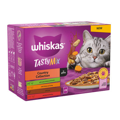 Whiskas 1+ Cat Pouches Tasty Mix Country Collection In Gravy