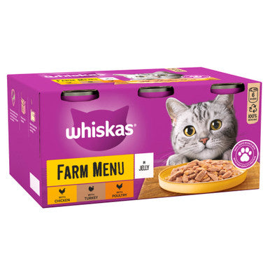 Whiskas 1+ Cat Tins Farm Menu In Jelly