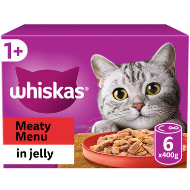 Whiskas 1+ Cat Tins Meaty Menu In Jelly