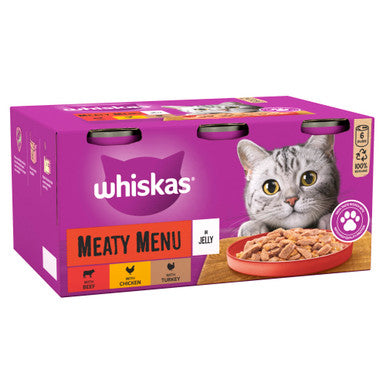 Whiskas 1+ Cat Tins Meaty Menu In Jelly